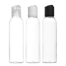 프레스캡 120ml 150ml 200ml 250ml 300ml 500ml 똑딱이캡 공병 화장품, 150ml투명 검정캡, 1개
