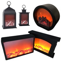 도매창고 LED 모닥불 불멍 불타는 무드등 벽난로 캠핑 랜턴 USB 램프 불꽃 장작 숯불 조명 캠프파이어, LED불멍무드등, 원형