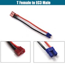 XT60 EC5 EC3 T Deans 4.0mm 3.5MM JST SM 타미야 플매트 카펫 러그 암수 어댑터 커넥터 10 12 14 16Awg 10cm RC Lipo 배터리용, [24] T F to EC3 M