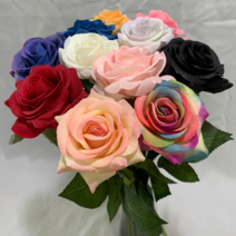 장미 조화 모음 11color 로즈 꽃 인테리어 소품 튤립 파란 레드 흑 화이트 장식, 9.라이트 핑크 로즈