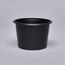 다용도 원형 용기 밥컵 다용도 국컵 4호 대 블랙 270ml, 500개, 1개