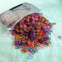 500pcs 소녀 다채로운 일회용 고무 밴드 탄성 헤어 머리띠 어린이 포니 테일 홀더 액세서리, 11 mix-1 1000pcs
