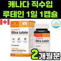 캐나다 뉴테인 루테린 LUTEIN 마리골드 메리골드 꽃 추출물 비타민 A E 베타카로틴 아연 직장인 청소년 50대 60대 부모님 눈 안구 건강 노안 노화 흐림 침침 영양제 추천, 1박스(2개월분)