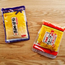 하나 단무지 1kg 일식 업소용 대용량 압착 단무지 슬라이스 샌기리다이꽁 알밥용, 하나 압착 단무지 슬라이스 1kg