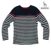 (정품)헤지스골프 여성 스트라이프 긴팔 티셔츠