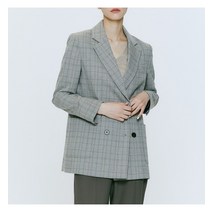 [W9]체크 데일리 더블 자켓