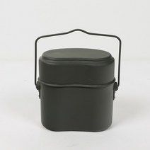 캠핑식기 군용 반합 대형반합 손잡이형 코펠 찜 알루미늄 반합 식판 라면 냄비 밥통, -