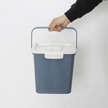손잡이 음식물쓰레기통 10리터 휴지통 바구니 바스켓, 핸들 바스켓(블랙)