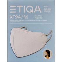 에티카 보건용 마스크 라운드 베이직 성인용 KF94 백색 중형, 10개입, 3개, 흰색