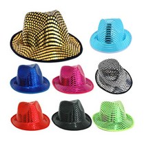 페도라 모자 반짝이모자, 그린, 1개