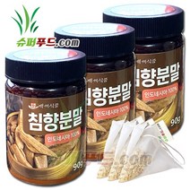 침향 분말 가루 명품 침향분말 100% + 슈퍼푸드.com 연자육 티백, 3세트, ( 병 90g + 1g )
