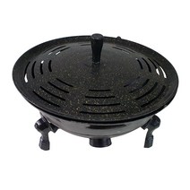 통주물 숯불 화로구이 세트 대형 50cm 직화구이 캠핑 화로대 바베큐그릴 구이판포함 국산, 숯불 화로구이세트(화로+구이판)_50cm