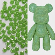 당일배송 브릭베어 23cm diy 보석십자수 키트 핸드메이드 베어브릭, 22.젤리그린 23cm