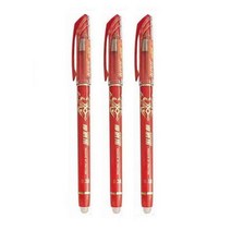 20Pcs 지울 수있는 젤 펜 리필 0.35mm 블랙/블루/레드/그린/퍼플/오렌지 잉크 마술 학교 쓰기 용품, Only 3Pcs Red Pen