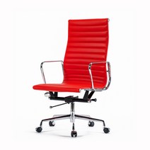 디자인자몽 보스톤 H 가죽 오피스의자, 레드