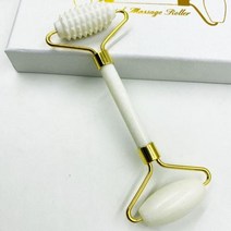 천연 제이드 롤러 마사지기 페이스 롤러 구아샤 제이드 스톤 페이스 마사지기 페이셜 뷰티 스킨 케어 도구 주름 방지 리프트, White 2, [06] White 2