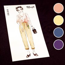 재고15단종품 보미 까만너구리 소녀 공주 인물 일러스트 스티커 북 놀이 빈티지 저널 꾸미기 다꾸 1번 [허니마켓], 황