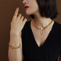CROWN 알러지 변색 없는 써지컬스틸 심플 기본체인 목걸이 팔찌 10mm C181
