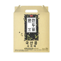 한미두유 완전두유 국산콩 검은콩 서리태, 190ml, 64개