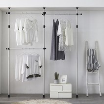 [뉴 업그레이드 행거] 실속이(32mm) 2 3 4단 고정식행거 모음, [실속이 행거 3단] 아이보리 색상