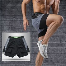 몬스터인더스트리 몬스터인더스트리 남성 사선 패턴 런닝 레깅스 반바지 (8689471A)