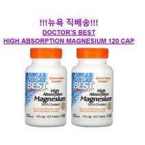닥터스 베스트 고흡수 마그네슘 100mg 120정 x 2개, 빠른구대