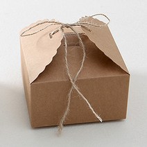 어린이집 생일 답례품 구디백 쿠키 포장 사각 상자, 2-사각크라프트-중