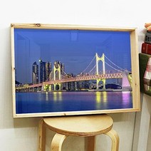 아트박스/꾸밈 gb103-우드프레임액자_부산광안대교(대형), 2.밤