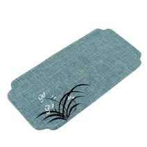 다기 깔개 매트(청록색) 다도구 다기 다포, 1개