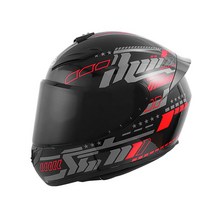 오토바이 헬멧 남녀 자외선 경량 사계절 뉴타임즈 H737Z874, 프리사이즈(58-61cm 머리둘레 적합), 검붉은 펄스