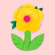 5인세트 봄꽃만들기 캠핑놀거리 미술놀이키트 어린이집 수업, 1.노랑 꽃 합포장