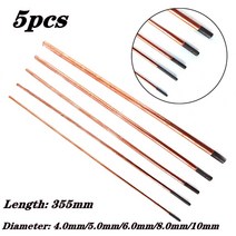 알루미늄 용접봉 라운드 아크 공기 가우 징 탄소 막대 바 4-10mm 용접 DC 가스 건 전극 흑연 납땜 용품 5 개, [02] 6mm, 02 6mm, 02 6mm