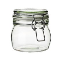 이케아 코르켄 밀페유리병 0.5L 유리용기 보관용기 밀폐용기 유리병 조미료통, 1개 0.5L