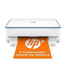 HP ENVY 6010e 다기능 프린터(HP+ 프린터 스캐너 복사기 WLAN Airprint) 6개월 분량의 Instant Ink 파란색 -15293, 스택 피드 없이, 시멘트
