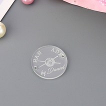 레이저조각기 레이져각인기 절단기 커팅기 맞춤형 레이저 새겨진 아크릴 의류 레이블 태그 수제 이름 뜨개, 07 S-2 Clear 2.5cm