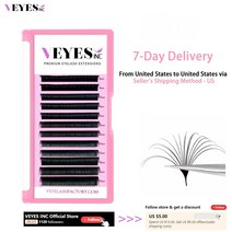 가닥속눈썹Veyes Inc-쉬운 패닝 속눈썹 연장 러시안 볼륨 빠른 블룸 정품 개화 내추럴 메이크업 뷰티, 03 0.07mm_01 17MM, 02 D