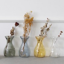 브리즈 원형 유리병 화병 (4colors), 투명