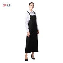 요들가운 핑클(롱)반달 PK 459-블랙 미용실앞치마, 블랙, 1개