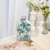 대용량디퓨저 수국 생화향 꽃잎 각진사각 자취방 현관 수험생 디퓨저 핸드메이드 실내방향제, 코튼블러썸, 블랙