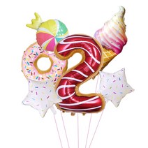 아크릴원통 아크릴 도넛 스탠드 투명 베이글 홀더 디저트 테이블 웨딩 생일 치료 디스플레이 1 개, 23 Balloon 2 6pc