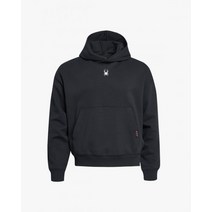 687394 SPYDER 스파이더 X SWUWS 공용 라이프 스타일 로고 와펜 후드 티셔츠 블랙 SPHFCNHD341UBLK