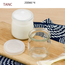 TANC 요거트병 푸딩병 잼병 꿀병 꿀단지미니 유리병200ML4, 1개