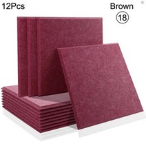 방음 문 12 Pcs Acoust 절연 Absorcion 패널 도어 씰 스트립 벽 스튜디오 사운드 흡수, CHINA, 18--Brown