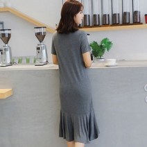 [리더스] 여성 여름 밑단 플레어 볼륨 롱원피스 데일리룩