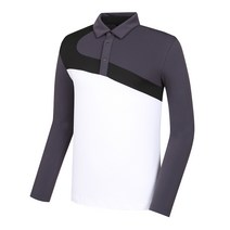 [테일러메이드] 남성 컬러 블록 카라 티셔츠 TMTYK3149-100