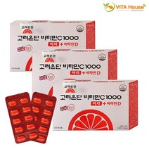 비타하우스 고려은단 비타민C 1000 이지 + 비타민D 180정 3개 영국산 필수영양소 선물 9개월분
