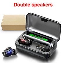 무선 블루투스 이어폰 모든 전화 스포츠용 핸즈프리 헤드셋 이어버드 5.0 HD 통화, Double speakers1