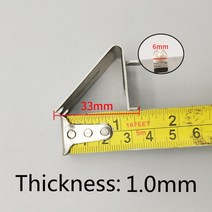 냉장평대 920158 상업용 냉동고 선반 클립 스테인레스 스틸 냉장고 쿨러 지지 부품 12, 1.1.0mm
