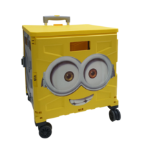 접이식 쇼핑카트 폴딩카트 4바퀴 국내배송 3가지 사은품(탄력로프+미니언즈 얼굴 스티커+스벅 스티커), (75L)옐로우/그레이