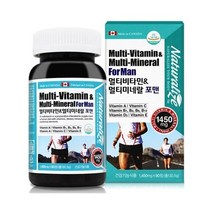 네추럴라이즈 캐나다 멀티비타민 앤 멀티미네랄 포맨 1450mg 90정 3개월 남성 영양제 비타민 B1 B2 B12 C D 나이아신 아연 피로 활력 에너지 항산화 남자 영양제